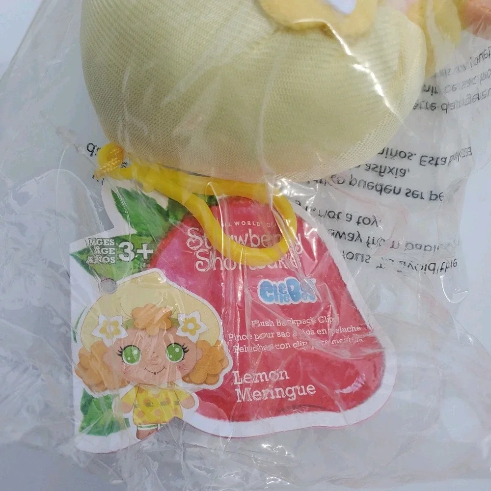 Strawberry Shortcake - LEMON MERINGUE Plush Backpack Clip‎ Doll New Cheebo